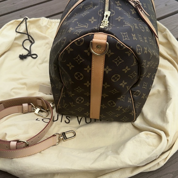 Louis Vuitton Monogram Canvas Duffel with Tan Accents - Picture 7 of 11